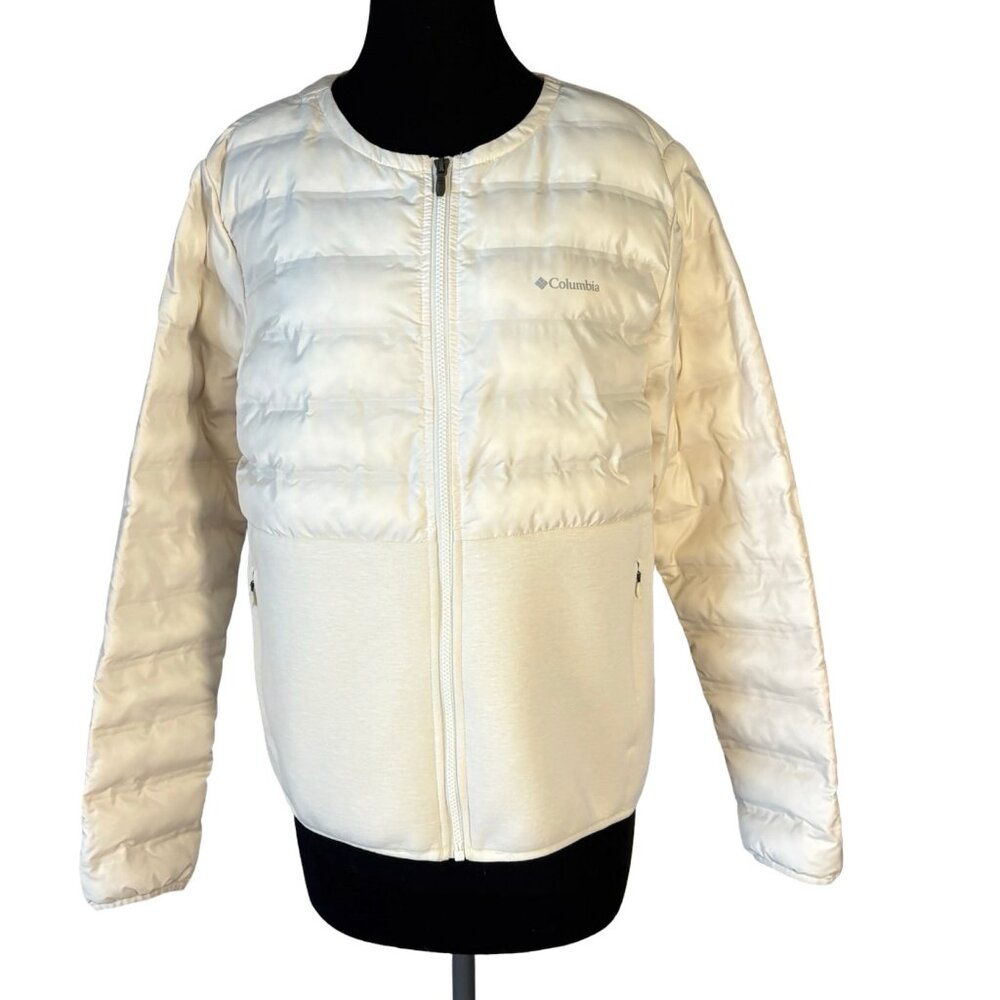 Columbia Lightweight Puffer Jacket Size L Ivory Cream